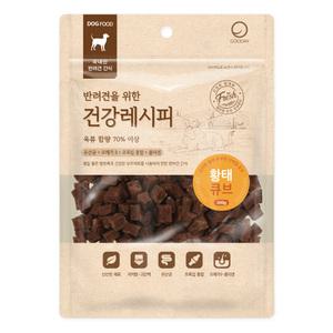 건강레시피 강아지간식 황태 큐브 300g