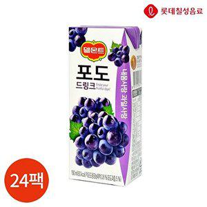 [롯데칠성음료]롯데 델몬트 포도 드링크 190ml x 24팩