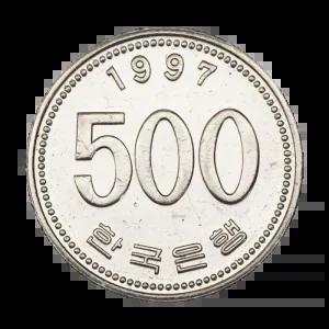 한국은행 현행동전 500원 1997년 미사용