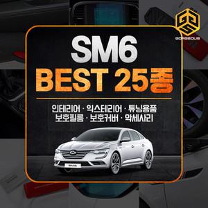 르노 SM6 튜닝 데칼 랩핑 스티커 도어커버 인테리어 몰딩 보호필름 키케이스 주차번호판 악세사리 용품