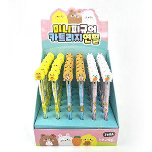 [기타]피규어연필세트 카트리지연필 36개세트 연필캡 필기구 유치원문구세트