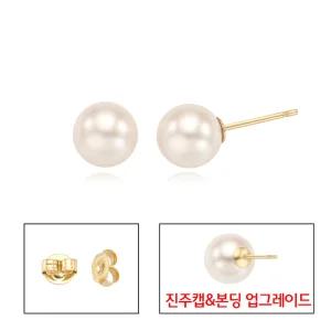 로이드 8mm 스와로브스키 진주 14k 귀걸이 LPFL4A08G