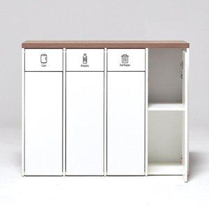 [필웰]MN1872 무노 4칸 분리수거함 수납장 DVX 재활용분리수거함