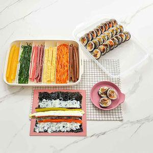 이지앤프리 김밥 만들기/보관용기 외 3종세트(김밥재료보관용기1p+말이1p+접시1p