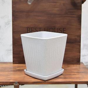 [XB45M636]플라스틱화분 HM 가로줄사각 1호 23x23x25cm