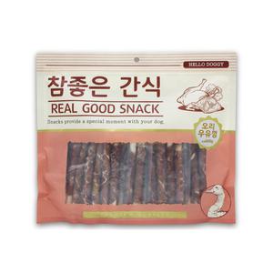 헬로도기 강아지대용량간식 반려견 애견간식 오리우유껌 600g