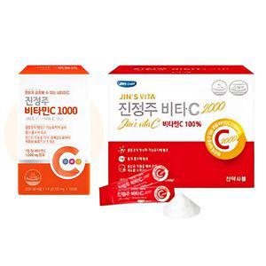 (정품) 진정주 비타C1000 1000mg X 100정 1박스+ 비타민C2000 2000mg X 180포 1박스 (총2박스)