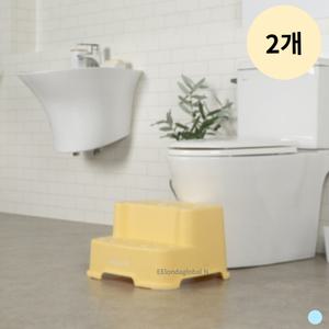 아가드 2단 유아 발 디딤대 아기 변기 발판 옐로우 X2
