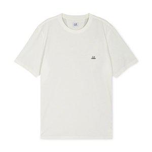 [CP컴퍼니]  남성 로고 고즈 화이트 반팔티 16CMTS068A 005100W 103