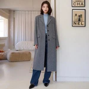 [올리브데올리브](신세계 사우스시티)[인플루언서 착장] 울혼방 클래식 롱 단직 코트 OW4WHA51