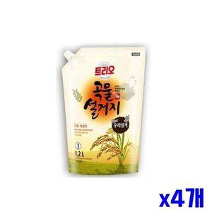 [기타]쌀겨 함유 주방세제 1200ml x4개 액체주방세제 (WF7DF4E)