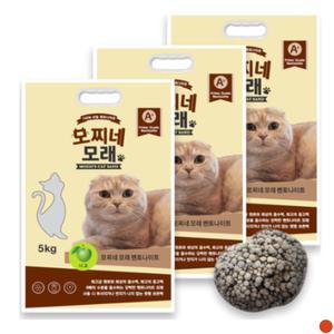 모찌네 고양이 응고형 모래 화장실 사과향 5kg X3