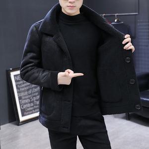 겨울 남성 스웨이드 퍼 오버핏 무스탕 자켓 램스울 아우터 양면 기모