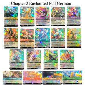 디즈니 Enchanted Foil Chapter 3 Lorcana PROXY 카드, 독일 게임, 블랙 코어 포일 커스텀 플레이, 보드 트