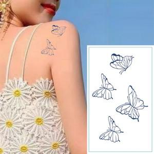 T0375-1 나비 타투 패션 문신 스티커 4pcs (1매)