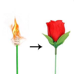 도구 접이식 레드 로즈 마술 트릭 꽃 불 등장 전문 사 착시 무대 소품 장난감 1