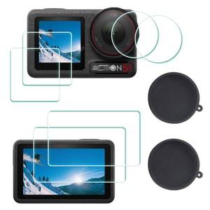 DJI OSMO 액션 5 프로 카메라 + 렌즈 캡 커버용 ULBTER 화면 보호기 [2+6피스], 0.3mm 9H 경도 강화 유리 보호기, 긁힘 방지 기포