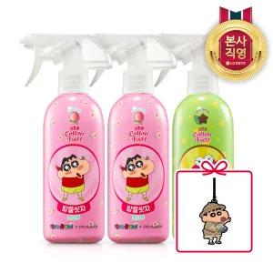 짱구에디션 온더바디 코튼풋 발을씻자 풋샴푸 385ml 복숭아향 2개+민트초코향 1개