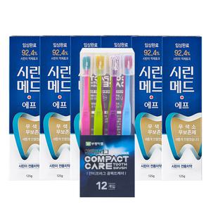 부광약품 시린메드 에프 125g x 6개 + 컴팩트케어 칫솔 12p
