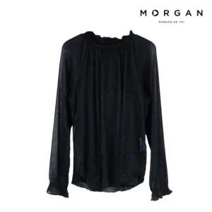 모르간 시어 글리터 블라우스+이너탑[런칭 가격 79,900원]