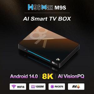 H96 MAX M9S AI VisionPQ 스마트 TV 박스 Rockchip RK3576 안드로이드 14 와이파이 원격 제어 6 BT5.4 1000
