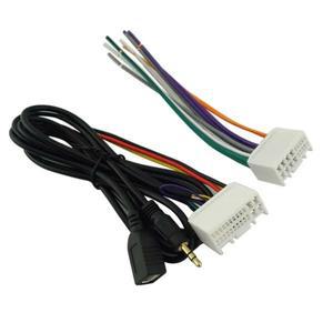 차량 오디오 배선 하네스 CD 스테레오 케이블 플러그 USB AUX 라인 포함 기아 K2 K5 스포티지용 현대 소나