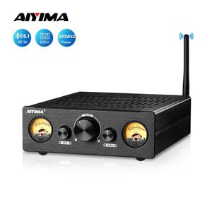 AIYIMA TPA3255 Bluetooth 전력 증폭기 VU 미터 2.0 스테레오 HiFi Amplificador APTX-LL 스피커 홈 오디오