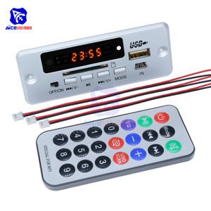 차량 MP3 플레이어 블루투스 디코더 5V 2x3W 적외선 원격 리모컨 LED 자리 디스플레이 SD 카드 슬롯 미니