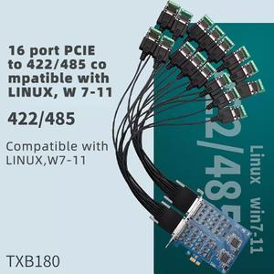 16 포트 확장 카드 PCIE to RS422/RS485 PCI-E 직렬 전압 억제 보호대 PC 데스크탑용