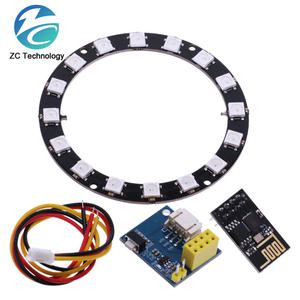 ESP8266 ESP-01 ESP-01S RGB LED 컨트롤러 모듈 아두이노 IDE WS2812 WS2812B 16 비트 라이트 링 스마트 전