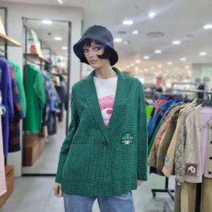 베네통/애플아울렛/자수 체크 자켓 BAJK52431