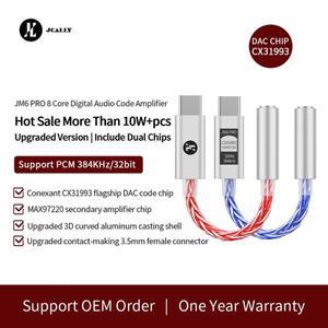 JCALLY JM6 Pro Type-C ~ 3.5mm CX31993 디지털 오디오 휴대용 디코딩 앰프 Hifi DAC 모바일 헤드셋 USB