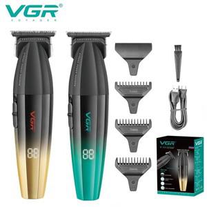 VGR 헤어 트리머 남성용 전문 커팅 머신 수염 클리퍼 이발 금속 V-906 9000 RPM