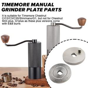 1pcs Timemore 수동 그라인더 플레이트 부품 밤나무 C/c2/c3/c3s /slim/nano/G1 30 클릭 당 원형 커피 애호
