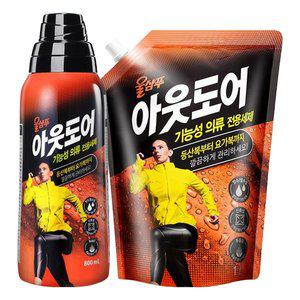 [기타]애경 울샴푸 아웃도어(용기 800ml + 리필 1L)