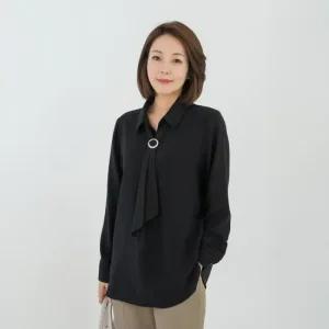 엄마옷 마담4060 타이장식블라우스 40대50대 -ZBL2408049-