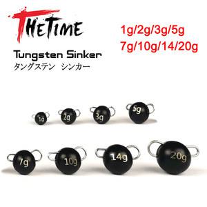 THETIME 텅스텐 싱커 1 20g 지그 헤드 Cheburashka 프리 리그 Wolfram 볼 커넥터 웨이트 베이스 낚시 비드 액세서리