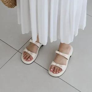 오늘출발 4cm 키높이 푹신 가볍고 편한 에스카 리본 뮬 슬리퍼 스트랩 샌들