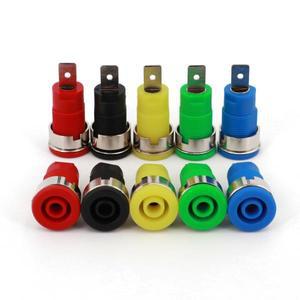 10Pcs 절연 안전 4mm 바나나 암 잭 패널 마운트 소켓 바인딩 포스트 커넥터