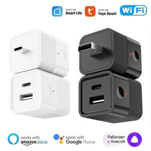 투야 스마트봇투야 스마트 와이파이 마이크로 USB C타입 어댑터 스위치 5V 미니 전원 알렉사 구글 얀덱스