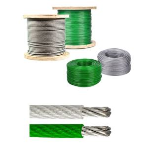 PVC 코팅 와이어 로프 빨래줄 천막 투명 녹색 3mm 4mm