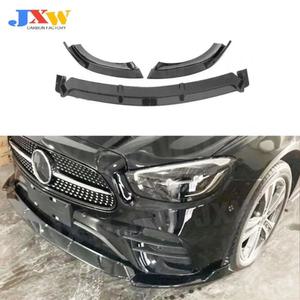 블랙 컨버터블 프론트 범퍼 립 스플리터 카본 룩 벤츠 W213 E260 E300 E350