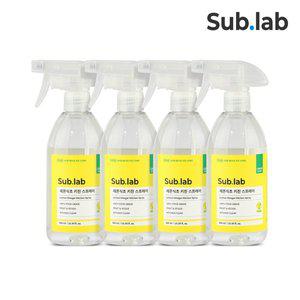 [서브랩]레몬식초 키친 멀티 스프레이 500ml X 4개 과일세척 주방청소
