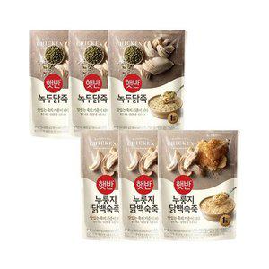 햇반죽 녹두닭죽 420g x3개+누룽지닭백숙죽 420g x3개