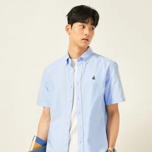 빈폴 멘 옥스퍼드 반소매 셔츠 - 스카이 블루 BC5565C30Q 국내매장판 1506973