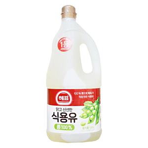 해표 맑고 신선한 콩 100% 콩기름 1.8L 1개 식용유 기름 튀김 부침 오일
