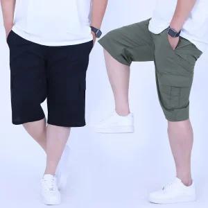 여름 반바지 등산 아이스 건빵 7부 쿨 하의 작업복 노가다 일바지 아웃도어 냉감 카고 밴딩 팬츠