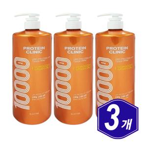 엘라스틴 프로틴클리닉 단백질 고영양 샴푸 1000ml x 3개 중년 남자 여자 시니어 모발 두피 관리