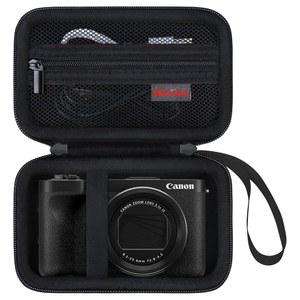 캐논 파워샷 V1 디지털 카메라용 엘론보 휴대용 케이스, 카메라 및 액세서리 키트, SD 카드 리더기, 메시 포켓 배터리 충전기, 블랙
