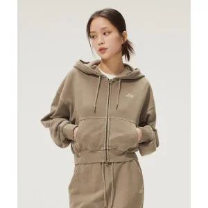 LEE 우먼 크롭 후드 집업 피그먼트 브라운 LE2403HZ60PW 150704